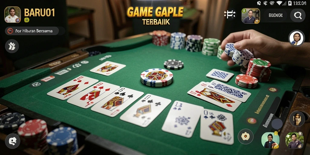 Tampilan gameplay Gaple yang seru dan interaktif.