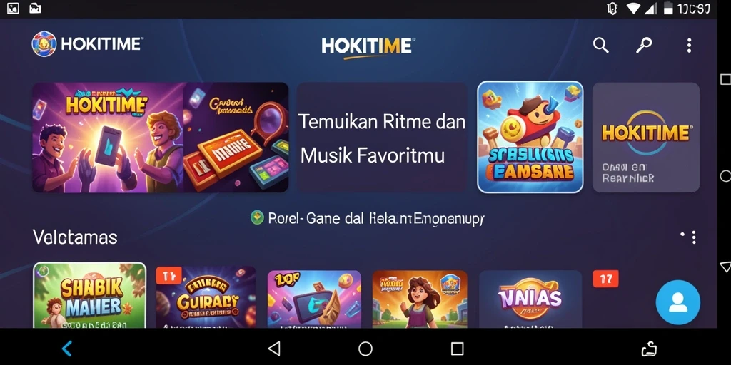 Tampilan menarik dari gameplay musik HOKITIME yang mendebarkan.
