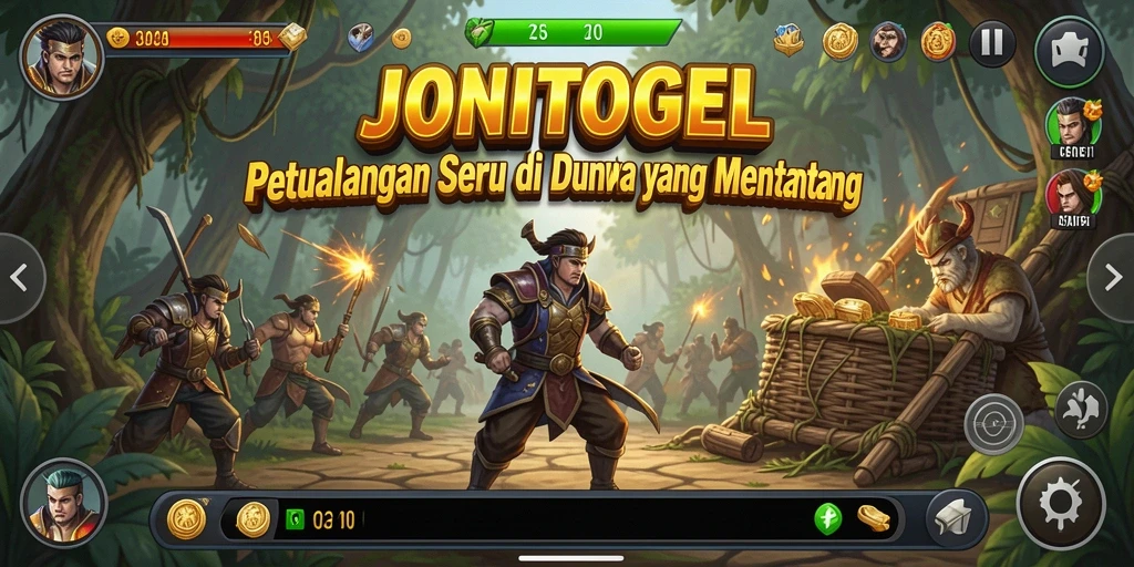 Screenshot gameplay JONITOGEL yang menunjukkan petualangan seru.