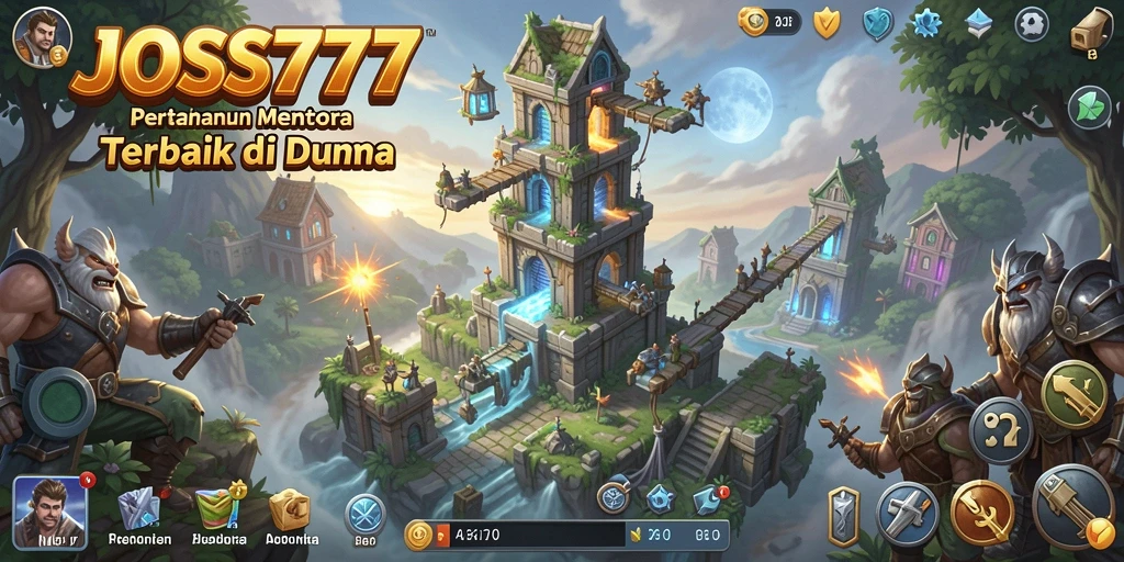 Tampilan gameplay menantang dari JOSS777 dalam genre Tower Defense.