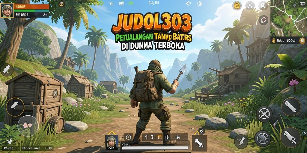 Tangkapan layar gameplay JUDOL303 menunjukkan eksplorasi dunia yang kaya dan luas.