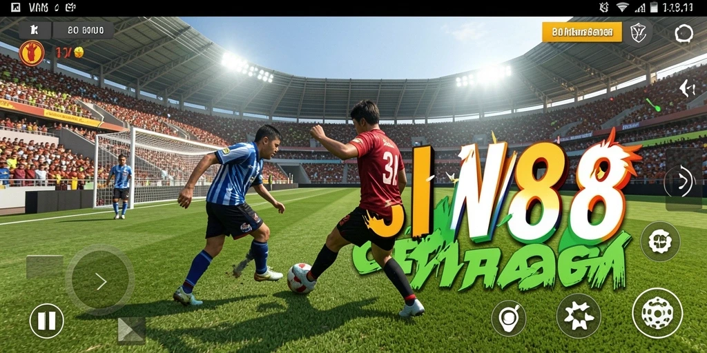 Screenshot utama JV88 menampilkan gameplay olahraga yang seru dan mendebarkan.