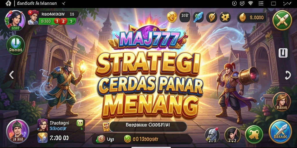 Tampilan utama gameplay MAJ777 dengan aksi pertempuran strategi.
