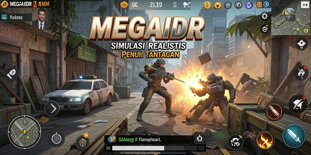 Tampilan gameplay MEGAIDR yang menarik dan mendalam.