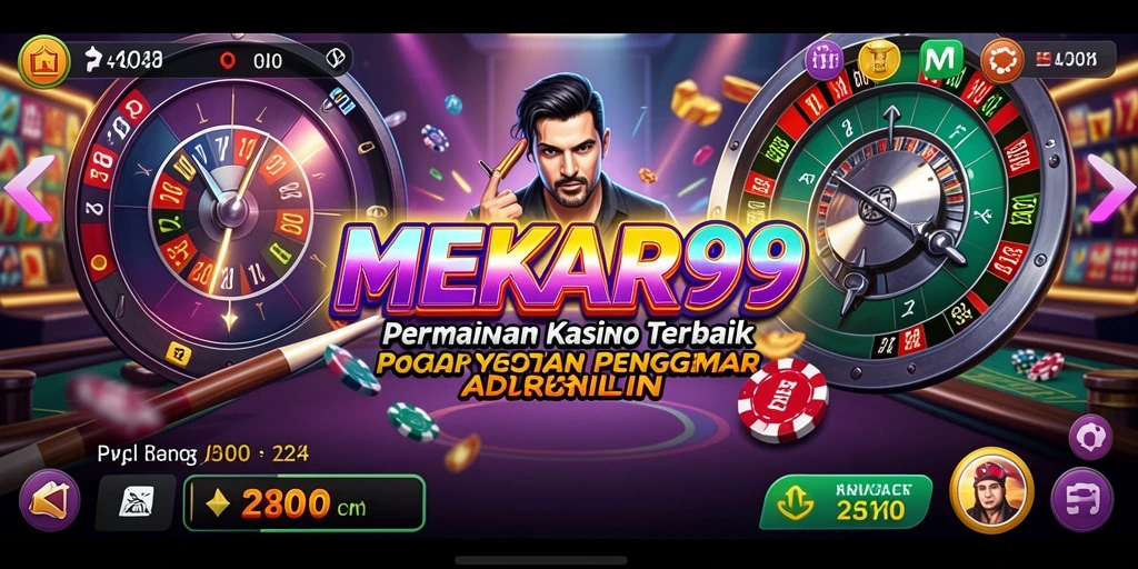Tampilan gameplay menarik dari MEKAR99 dengan suasana kasino yang menghibur.