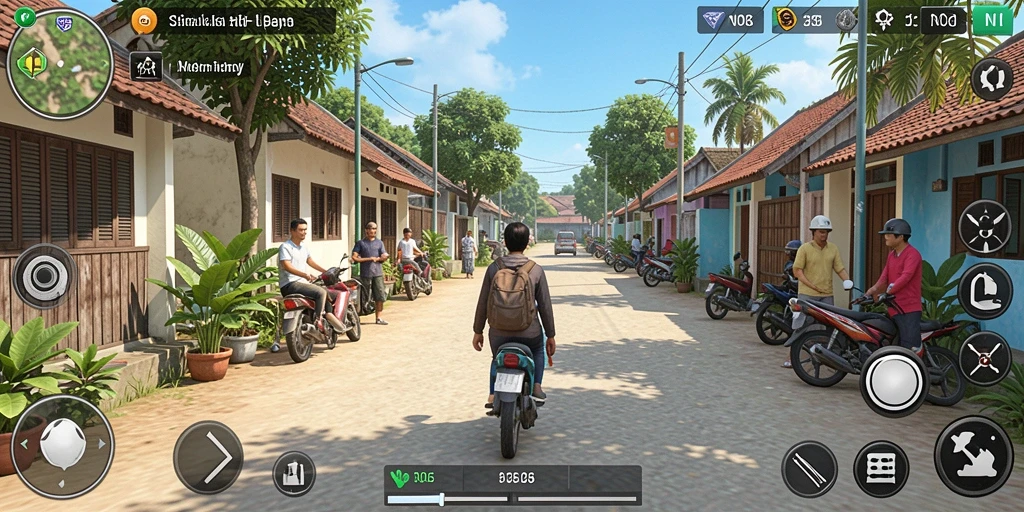 Screenshot N06 menampilkan gameplay simulasi kehidupan yang mendetail dan interaktif.