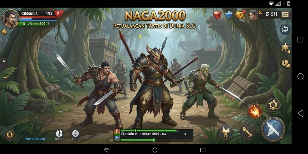 Tangkapan layar NAGA2000 menampilkan aksi strategi yang intens.