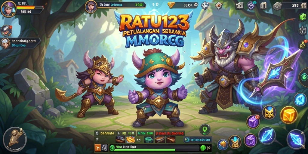 Screenshot gameplay <strong>RATU123</strong> menampilkan aksi seru dalam pertempuran MMORPG.