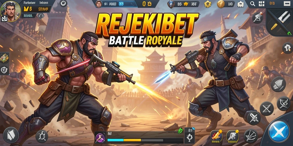 Tampilan gameplay seru dalam pertempuran Battle Royale.