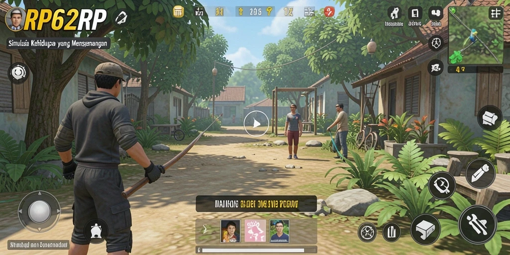 Tampilan gameplay RP62RP dengan karakter dan lingkungan menakjubkan.