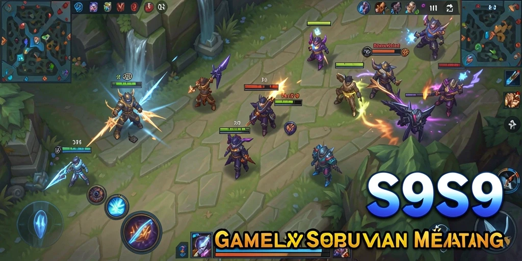 Tampilan gameplay epik dari S9S9 dalam pertandingan MOBA